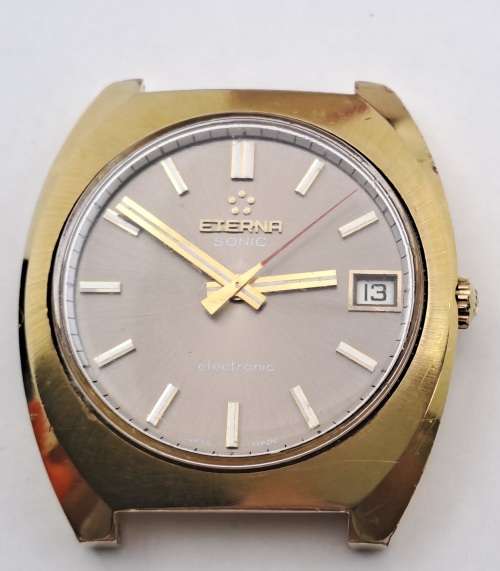 Vintage Eterna Sonic 1550 Electronic Mens Watch -Swiss Made -Working great-see more