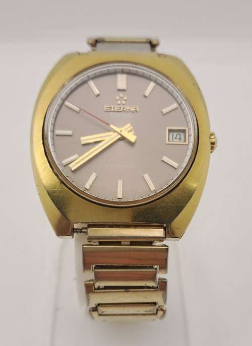 Vintage Eterna Sonic 1550 Electronic Mens Watch -Swiss Made -Working great-see more