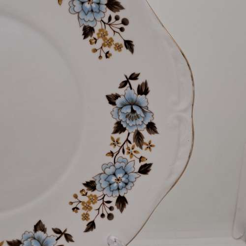 Vintage Queen Anne Bone China Cake Plate E 17 2 -By Ridgway potteries 262x242mm