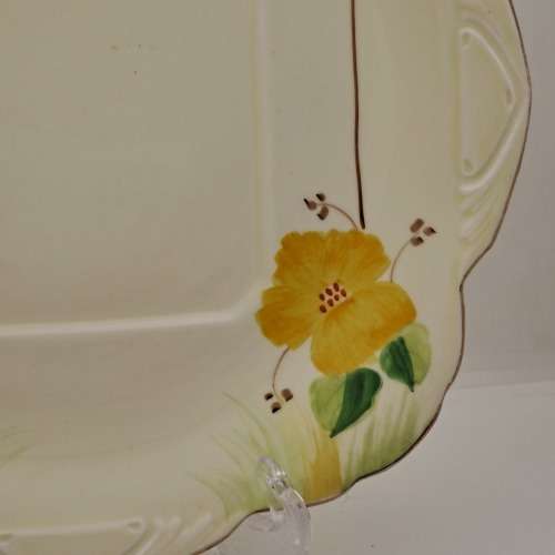 Vintage Grafton China Hand Painted Plate-Made in England 241x245mm