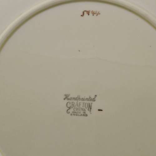 Vintage Grafton China Hand Painted Plate-Made in England 241x245mm