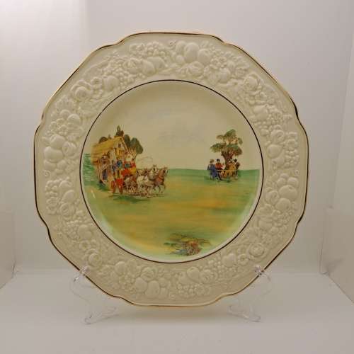 Vintage 1930`s Crown Ducal Florentine plate 266mm (Glase have some Grazing due to age)