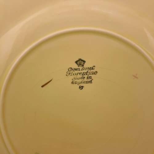 Vintage 1930`s Crown Ducal Florentine plate 266mm (Glase have some Grazing due to age)