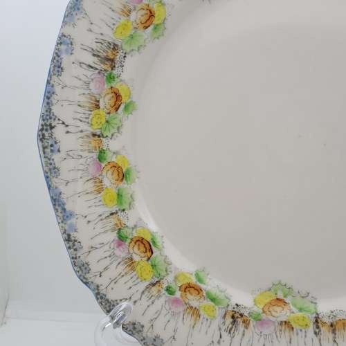 Vintage Cosmos Ware Porcelain Cake Plate 250x225mm - Japan
