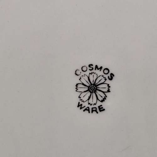 Vintage Cosmos Ware Porcelain Cake Plate 250x225mm - Japan