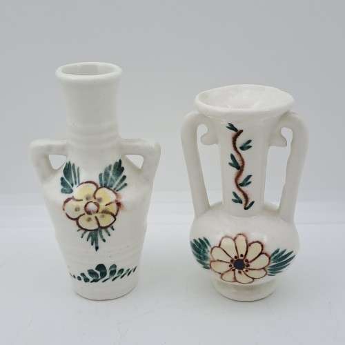 2 Miniature Vintage Porcelain Vases 90mm and 80mm