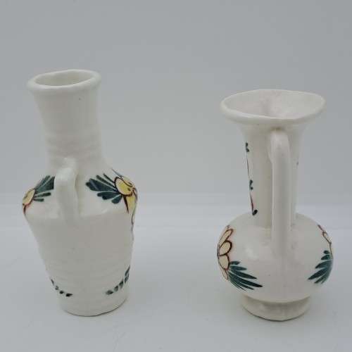 2 Miniature Vintage Porcelain Vases 90mm and 80mm