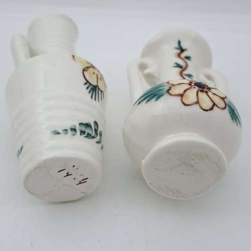 2 Miniature Vintage Porcelain Vases 90mm and 80mm