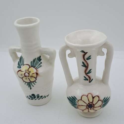 2 Miniature Vintage Porcelain Vases 90mm and 80mm
