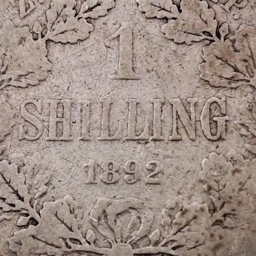 1892 ZAR- Silver .925- 1 Shilling Zuid Afrikaansche Republiek
