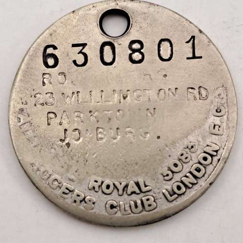 Antique medallion the `Tail Waggers Club`, London England - circa 1920s. I help my Pals.