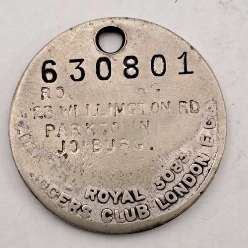 Antique medallion the `Tail Waggers Club`, London England - circa 1920s. I help my Pals.