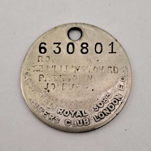 Antique medallion the `Tail Waggers Club`, London England - circa 1920s. I help my Pals.