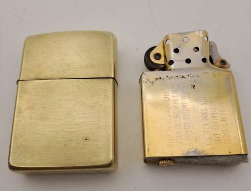 Vintage Brass Zippo Lighter Made in The USA -Need service and Refurbishing
