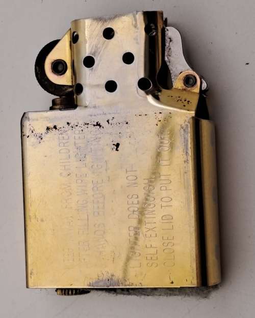 Vintage Brass Zippo Lighter Made in The USA -Need service and Refurbishing
