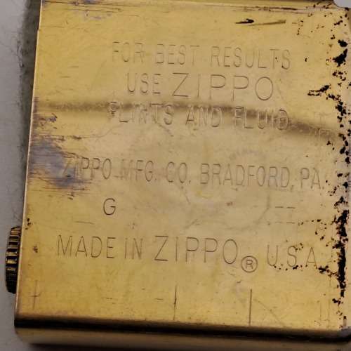 Vintage Brass Zippo Lighter Made in The USA -Need service and Refurbishing