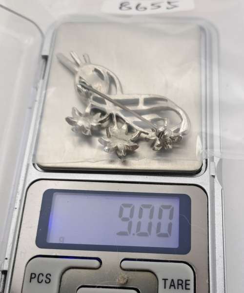 Vintage Metal Brooch 52x23mm