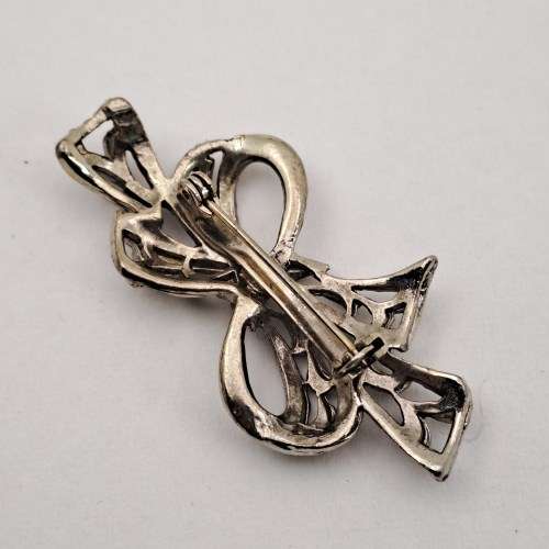 Vintage Metal Brooch 50x22mm
