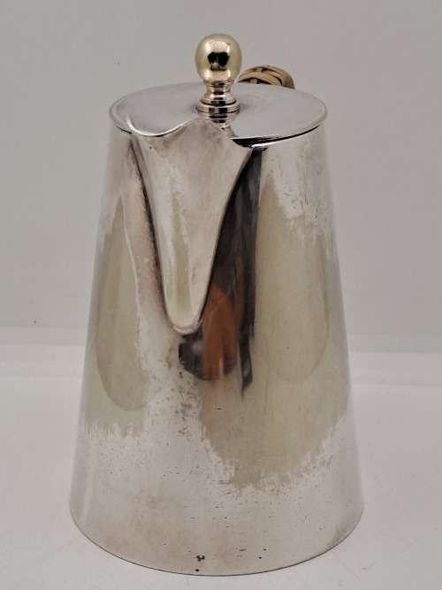 Vintage E.P.N.S -Silver Plated Hot Water Jug Three Quarter Pint Bamboo covered Handle