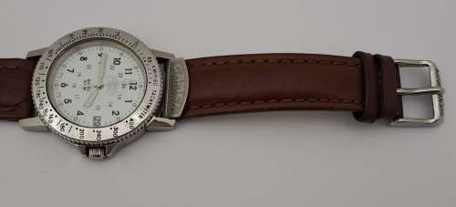 Vintage CAMEL Throphy Quarts 10ATM Tachymeter Swiss Made Watch -working-Original strap