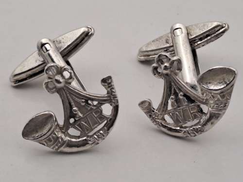 Vintage Sterling SILVER South African Witwatersrand Rifles Regiment Cufflinks