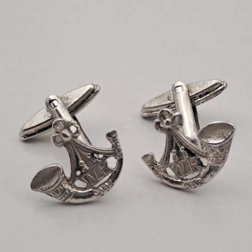 Vintage Sterling SILVER South African Witwatersrand Rifles Regiment Cufflinks