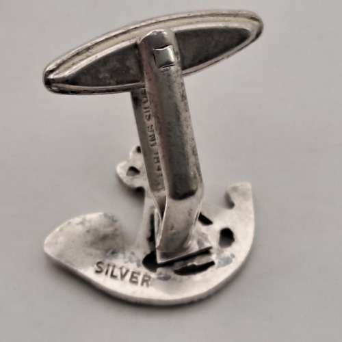 Vintage Sterling SILVER South African Witwatersrand Rifles Regiment Cufflinks