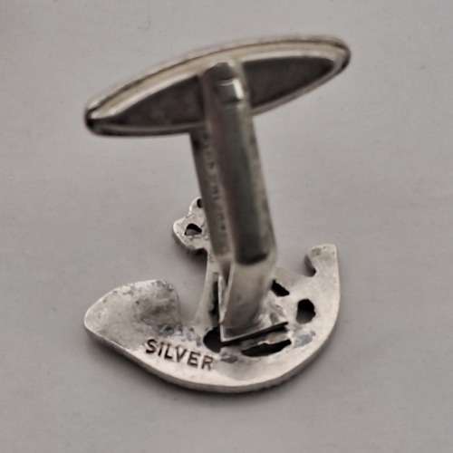 Vintage Sterling SILVER South African Witwatersrand Rifles Regiment Cufflinks