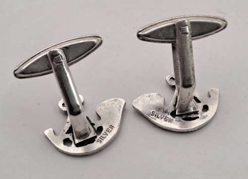 Vintage Sterling SILVER South African Witwatersrand Rifles Regiment Cufflinks