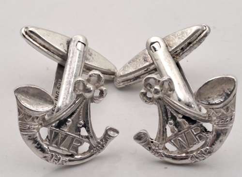 Vintage Sterling SILVER South African Witwatersrand Rifles Regiment Cufflinks