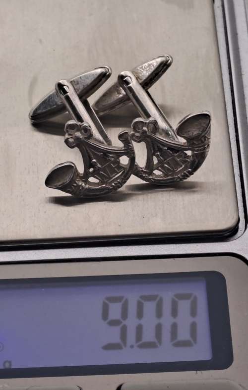 Vintage Sterling SILVER South African Witwatersrand Rifles Regiment Cufflinks