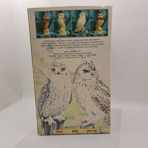1984 Royal Doulton Ceramics Scottish Birds of Prey (Barn Owl) Whiskey Decanter boxed