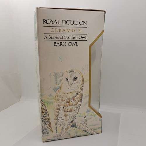 1984 Royal Doulton Ceramics Scottish Birds of Prey (Barn Owl) Whiskey Decanter boxed