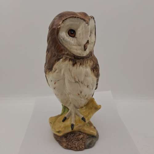 1984 Royal Doulton Ceramics Scottish Birds of Prey (Barn Owl) Whiskey Decanter boxed