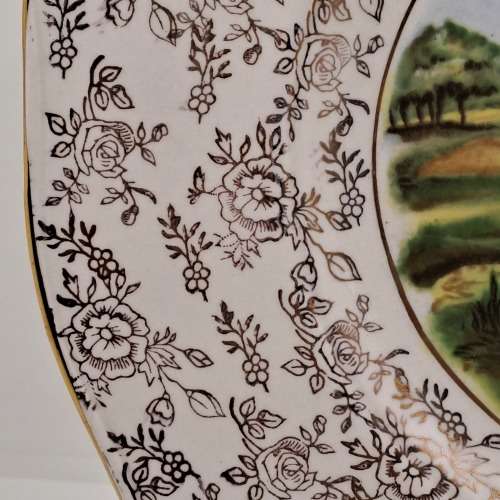 Vintage James Kent Longton ROMANCE Plate 226mm -England-with wire Hanger