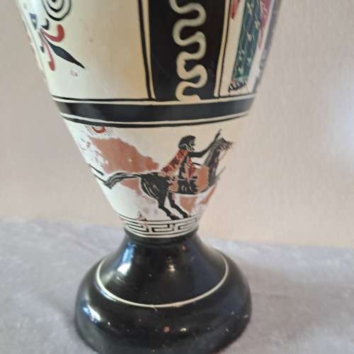 Large Vintage 1960`s Ceramic Vase by artist D. Vassilopoulos Handmade Greece-see desription 36,5cm