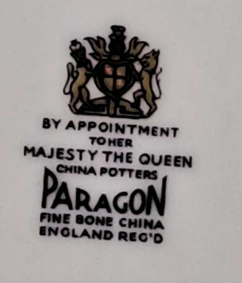 Vintage Fine Bone China Paragon Cake Plate-By Appointment to Her Majesty The Queen