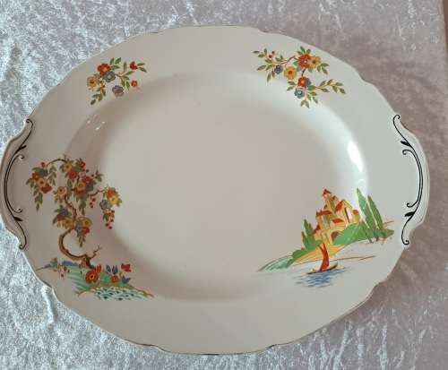Large Vintage Grindley Meat Platter-Tunstall England 420x325mm