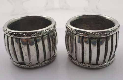 A Pair of Napkin/serviettes Rings designed by CARROL BOYES  46x34mm (solid design)