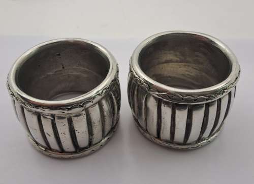 A Pair of Napkin/serviettes Rings designed by CARROL BOYES  46x34mm (solid design)