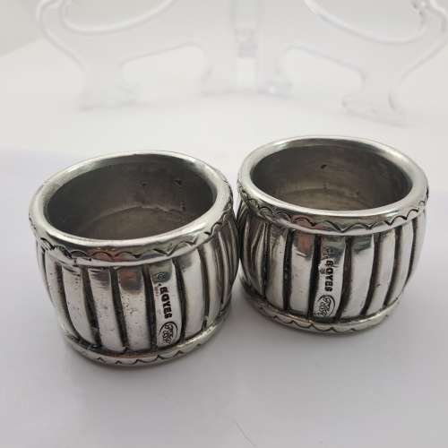 A Pair of Napkin/serviettes Rings designed by CARROL BOYES  46x34mm (solid design)