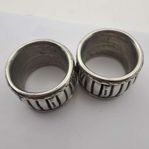 A Pair of Napkin/serviettes Rings designed by CARROL BOYES  46x34mm (solid design)