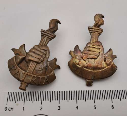 2 WW2 South Africa Youth Training Brigade Cap Badges 50x31mm