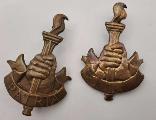 2 WW2 South Africa Youth Training Brigade Cap Badges 50x31mm