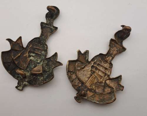 2 WW2 South Africa Youth Training Brigade Cap Badges 50x31mm
