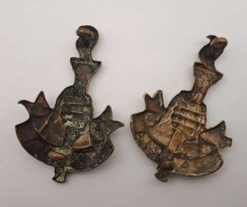 2 WW2 South Africa Youth Training Brigade Cap Badges 50x31mm
