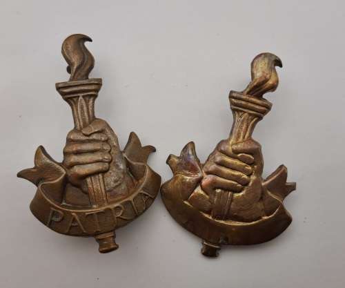 2 WW2 South Africa Youth Training Brigade Cap Badges 50x31mm
