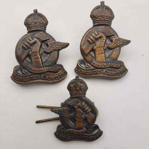 3 x WW2 South African Service Corps Cap Badges