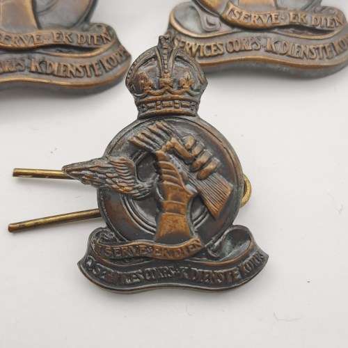 3 x WW2 South African Service Corps Cap Badges
