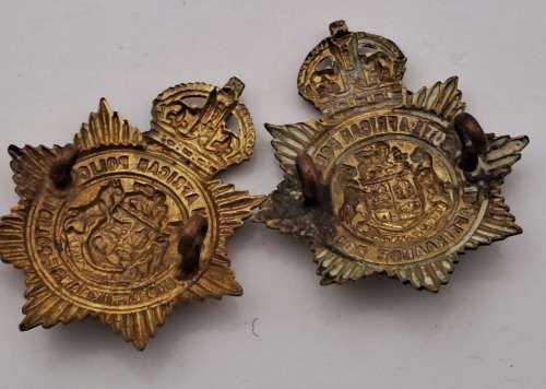 2 x WW2 South African Police Helmet Badges